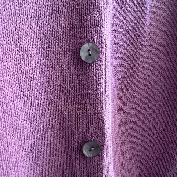 Vintage L. L. Bean Womens Silk Blend Pink Sweater Knitted Long Sleeve Cardigan M - Picture 3 of 6